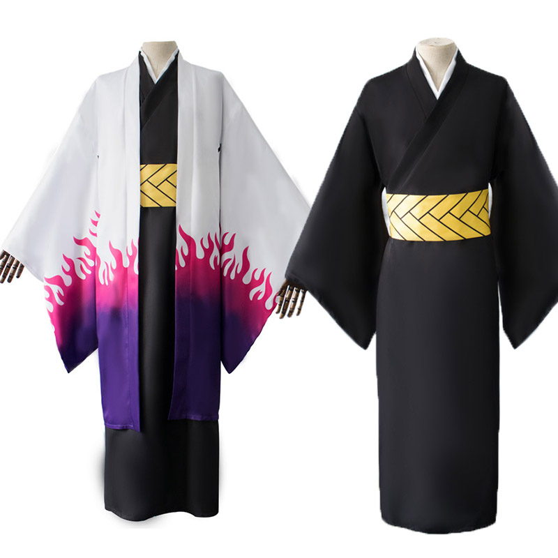 Men'S Kimono Accessories - ชุดกิโมโนอะนิเมะ ubuyashiki Kagaya ทั้งชุดชุดคอสเพลย์ผู้หญิง kisatsutai ชุดเล่นบทบาทสำหรับผู้หญิงผู้ชายฮาโลวีน