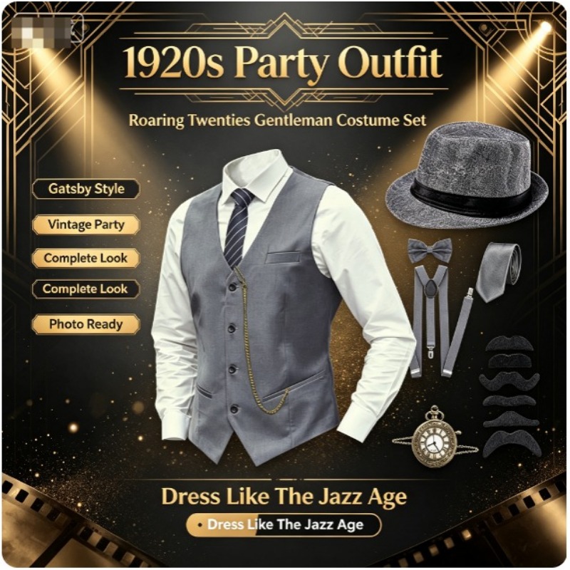 Men'S Accessories In The 1920S - ชุดอุปกรณ์เสริมสำหรับผู้ชายสไตล์เกรทแกตส์บี้ยุค 1920 หมวก โบว์ไท อุปกรณ์คอสเพลย์ยุค 20