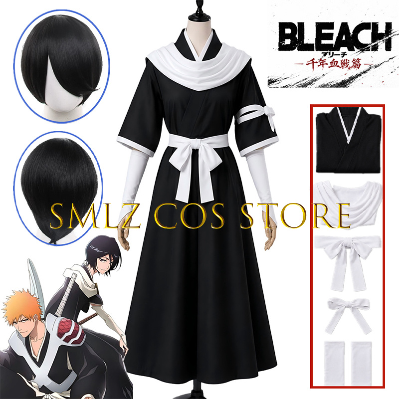 Men'S Kimono Accessories - 2026 TYBW ชุดคอสเพลย์รุเกีย คุจิกิ ชุดซามูไรสีดำสำหรับผู้ชาย พร้อมวิกผม