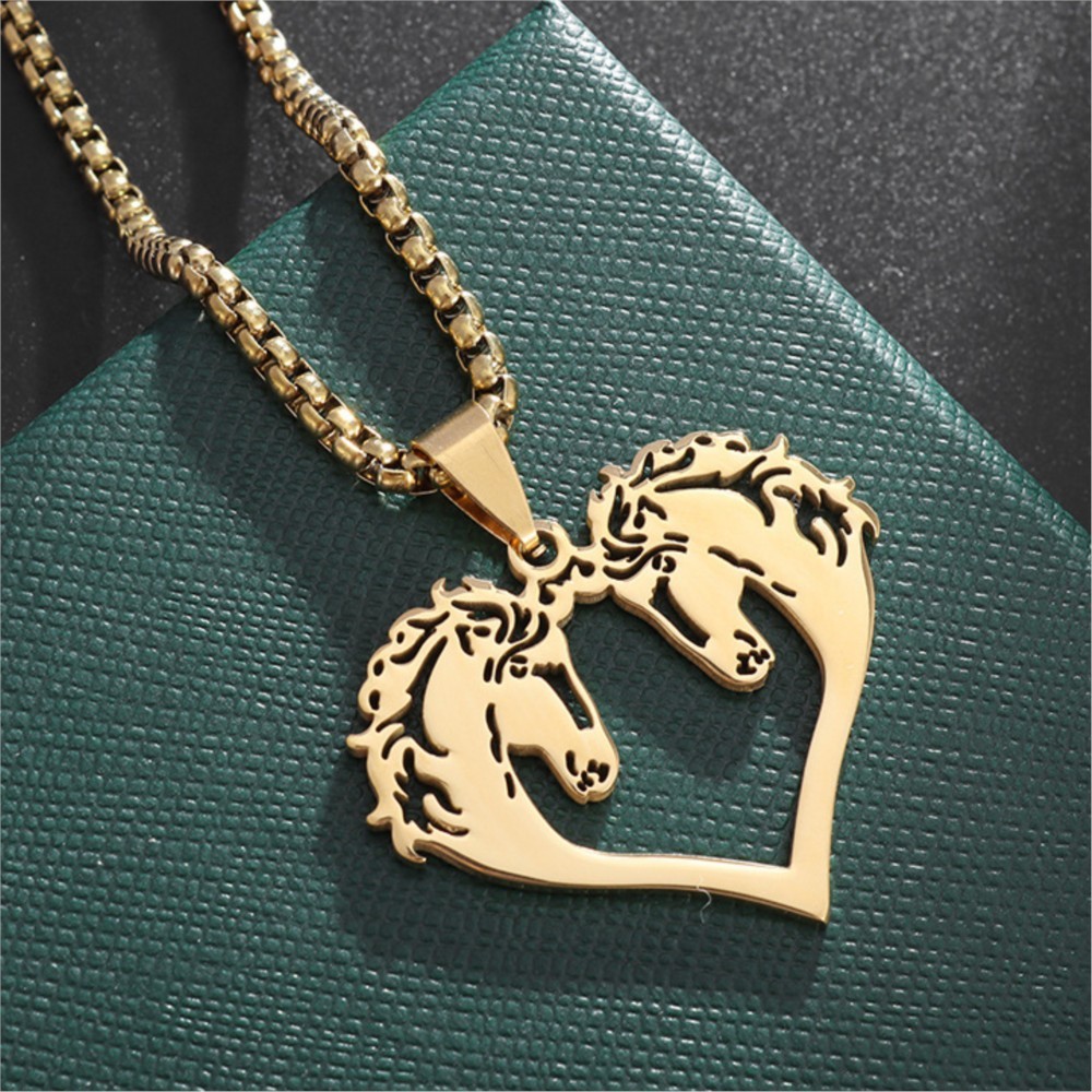 สร้อยคอจี้รูปม้าแบบฮิปฮอปสำหรั - Men Accessories Neck Chain บทวิจารณ์และราคา
